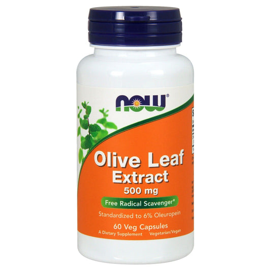 NOW Foods Olive Leaf Extract, 500 mg, 60 Veg Capsules