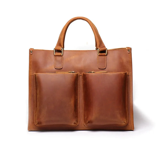 The Dagmar Leather Briefcase | Vintage Leather Messenger Bag